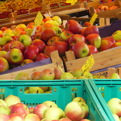 Wochenmarkt Äpfel
