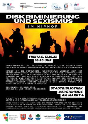 Plakat: Diskriminierung und Sexismus im Hiphop