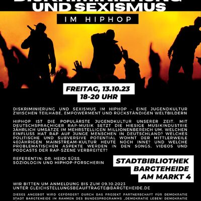 Plakat: Diskriminierung und Sexismus im Hiphop