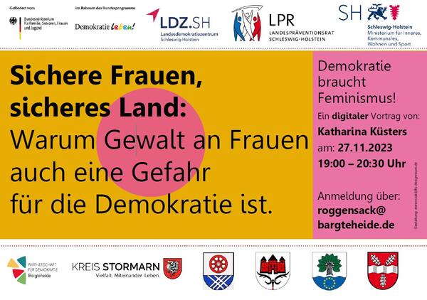 Sichere Frauen, sicheres Land - Demokratie brauch Feminismus