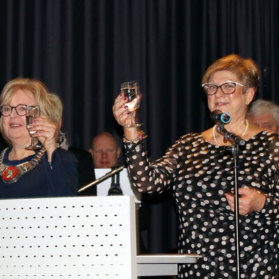 Neujahrsempfang 2023 mit Bürgermeisterin Gabriele Hettwer und Bürgervorsteherin Cornelia Harmuth. 
