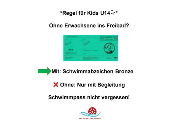 Aushang Regel f&uuml;r Kids U14
