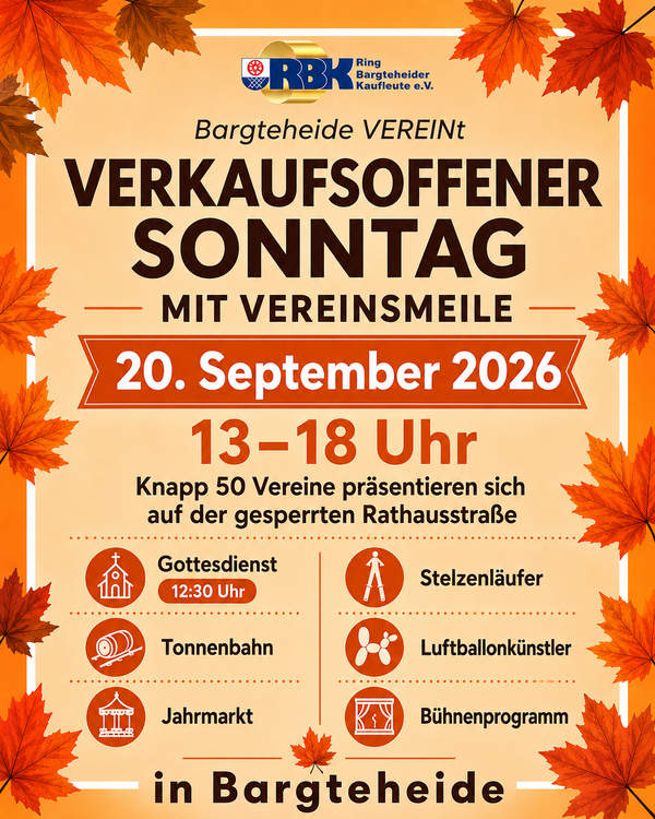 Verkaufsoffen Herbst 2026