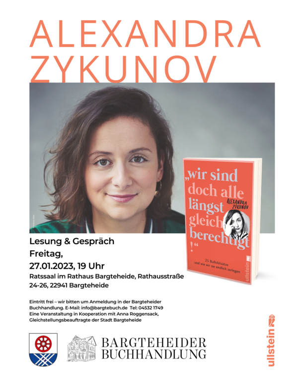 Alexandra Zykunov Lesung und Gespräch am 27.01.2023